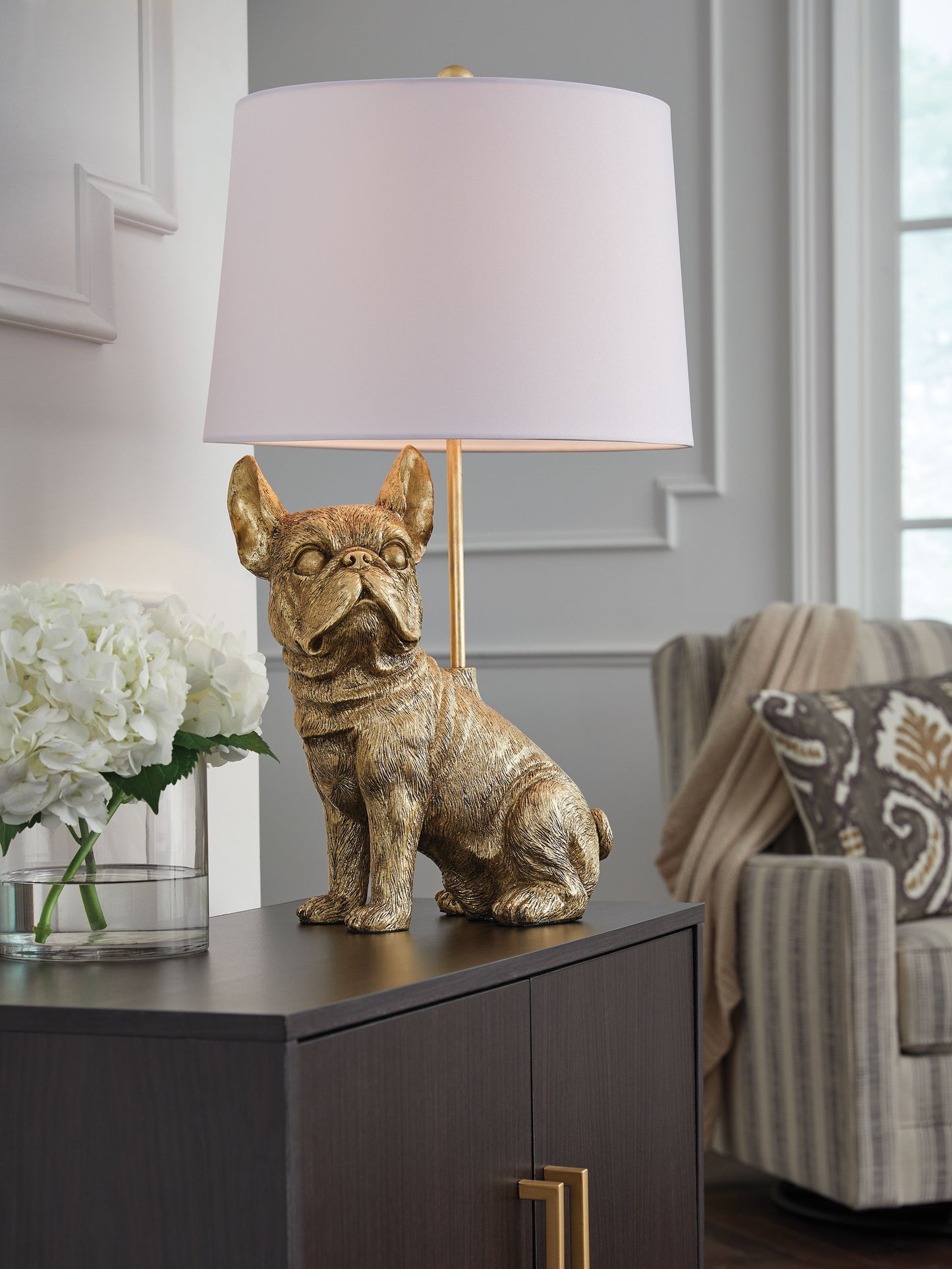Wadeland - Poly Table Lamp - Gold Finish