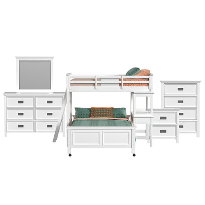 Hampton Kids - Loft With Ladder And Desk With Speaker Bedroom Set