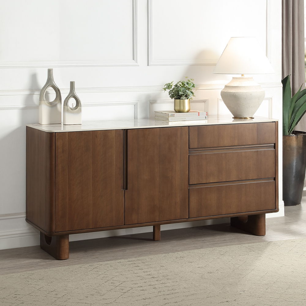 Harvey - Server With Ceramic Top - Walnut