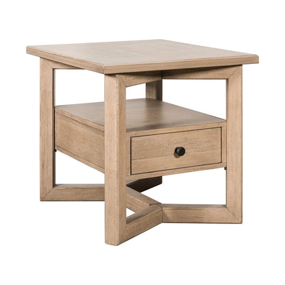 Proximity Place - Rectangular End Table - Barley Buff