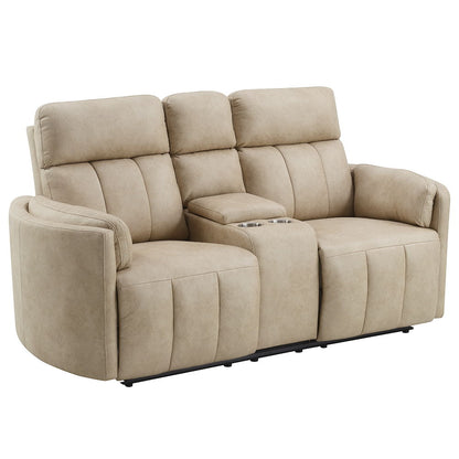 Elison - Motion Loveseat With Console & Storage