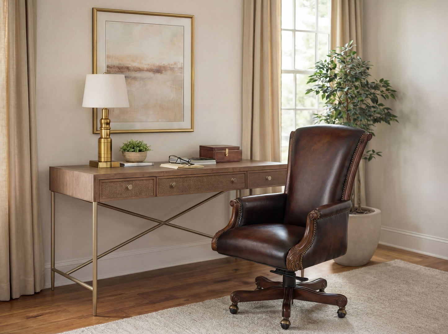 EC - Samuel Executive Swivel Tilt Chair - Dark Brown