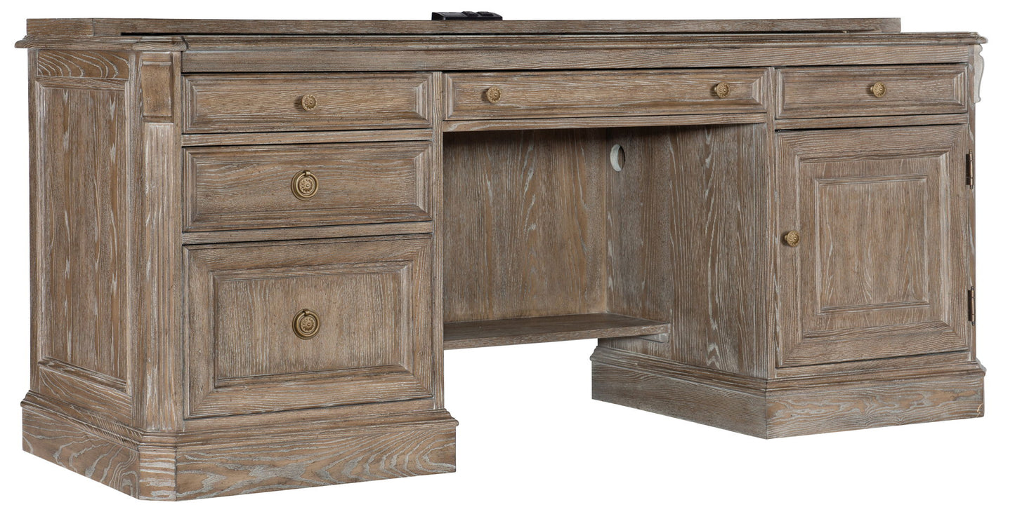 Work Your Way - Computer Credenza - Light Brown