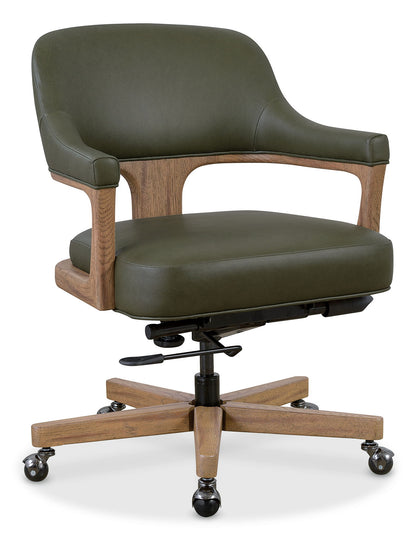 EC - Briar Executive Swivel Tilt Chair - Dark Green / Light Brown
