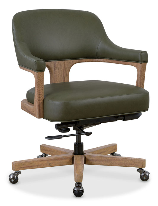 EC - Briar Executive Swivel Tilt Chair - Dark Green / Light Brown