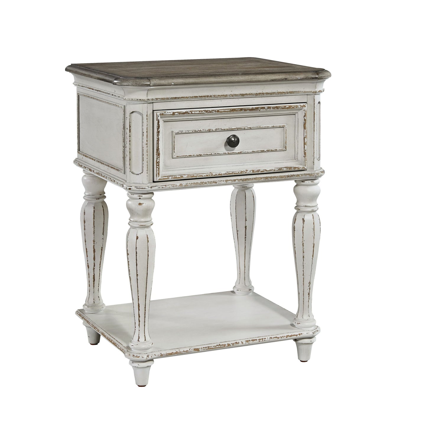 Magnolia Manor - Leg Nightstand - Antique White