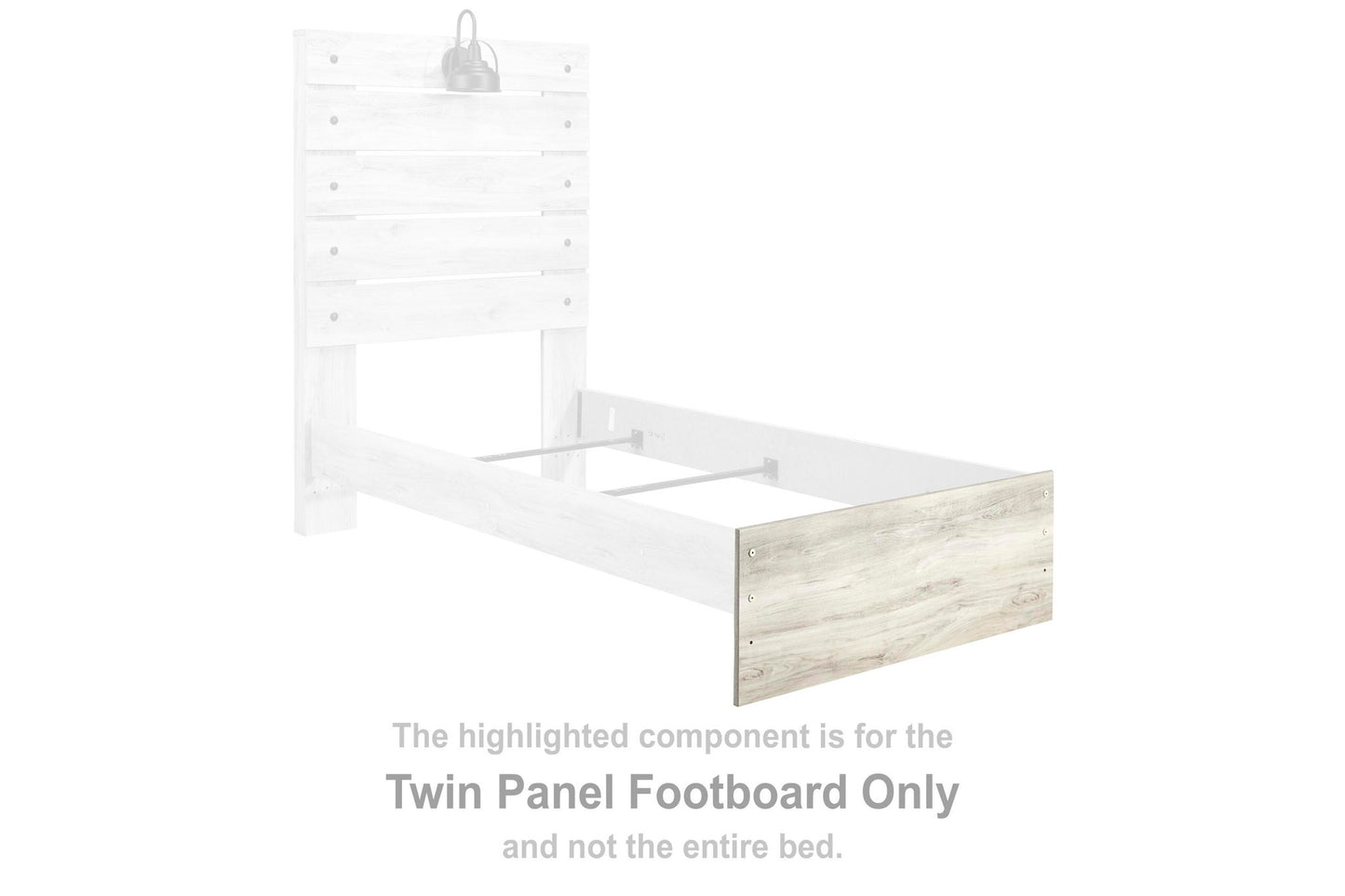Cambeck - Twin Panel Footboard - Whitewash