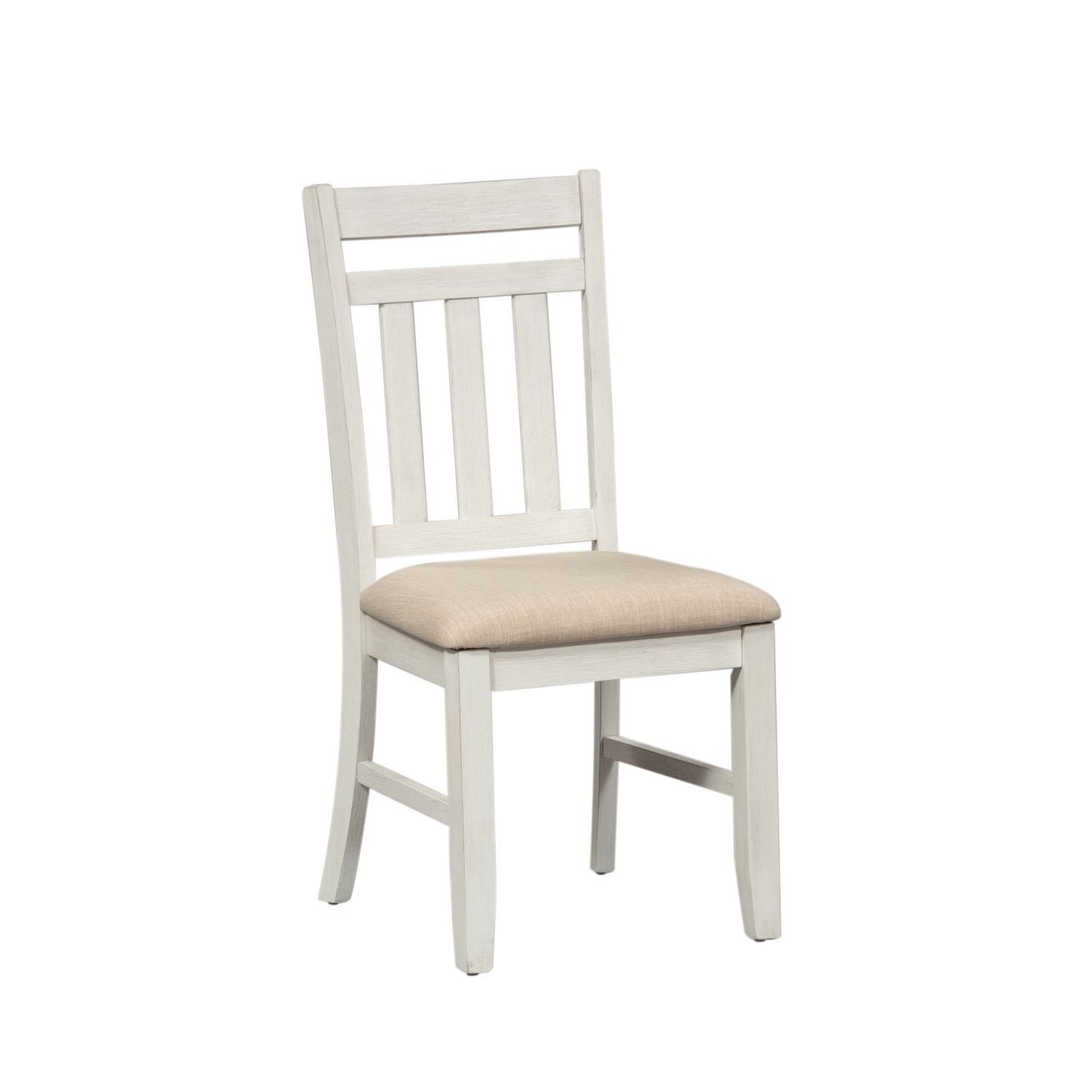 Summerville - Slat Back Side Chair - Soft White Wash / Wirebrushed Gray