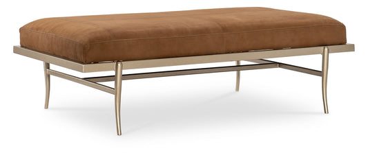 Melange - Tobin Cocktail Ottoman - Brown