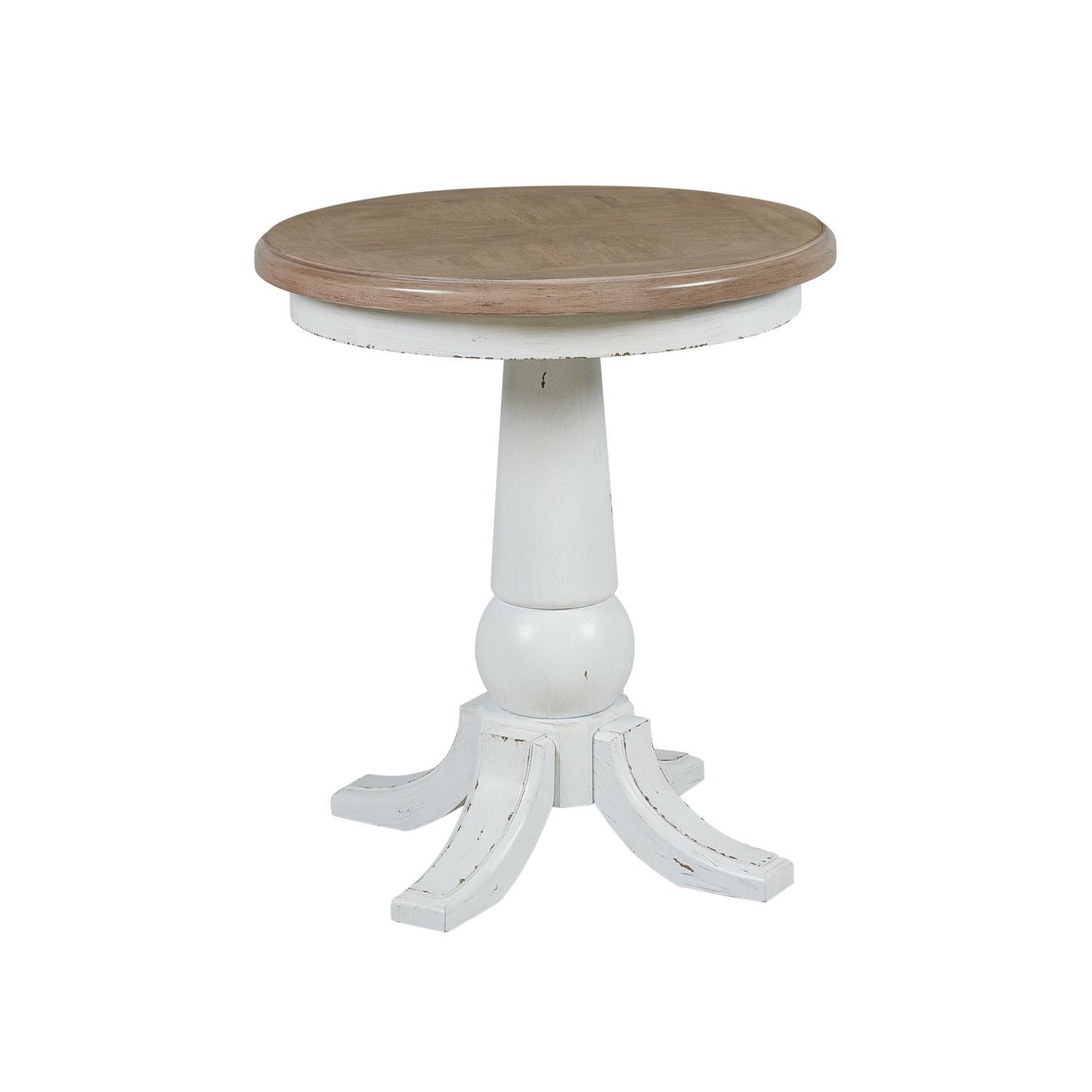 Turnberry Park - Round End Table - Washed White