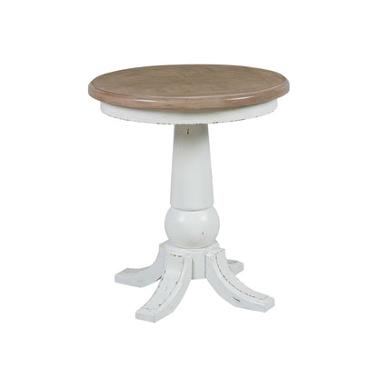 Turnberry Park - Round End Table - Washed White