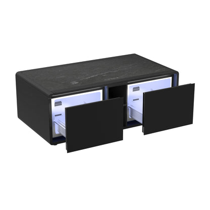 Halo - Smart Coffee Table With Fridge And Speaker - Black