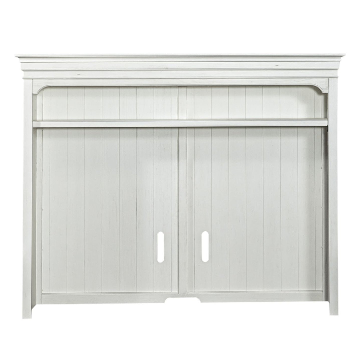 Allyson Park - Entertainment Hutch - Wirebrushed White / Charcoal