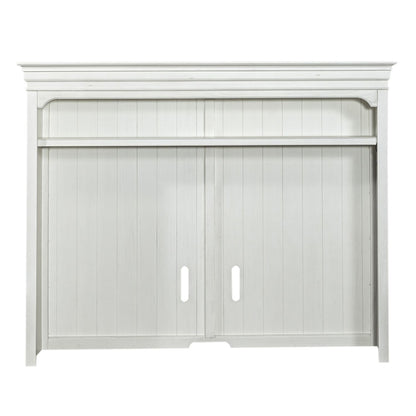 Allyson Park - Entertainment Hutch - Wirebrushed White / Charcoal