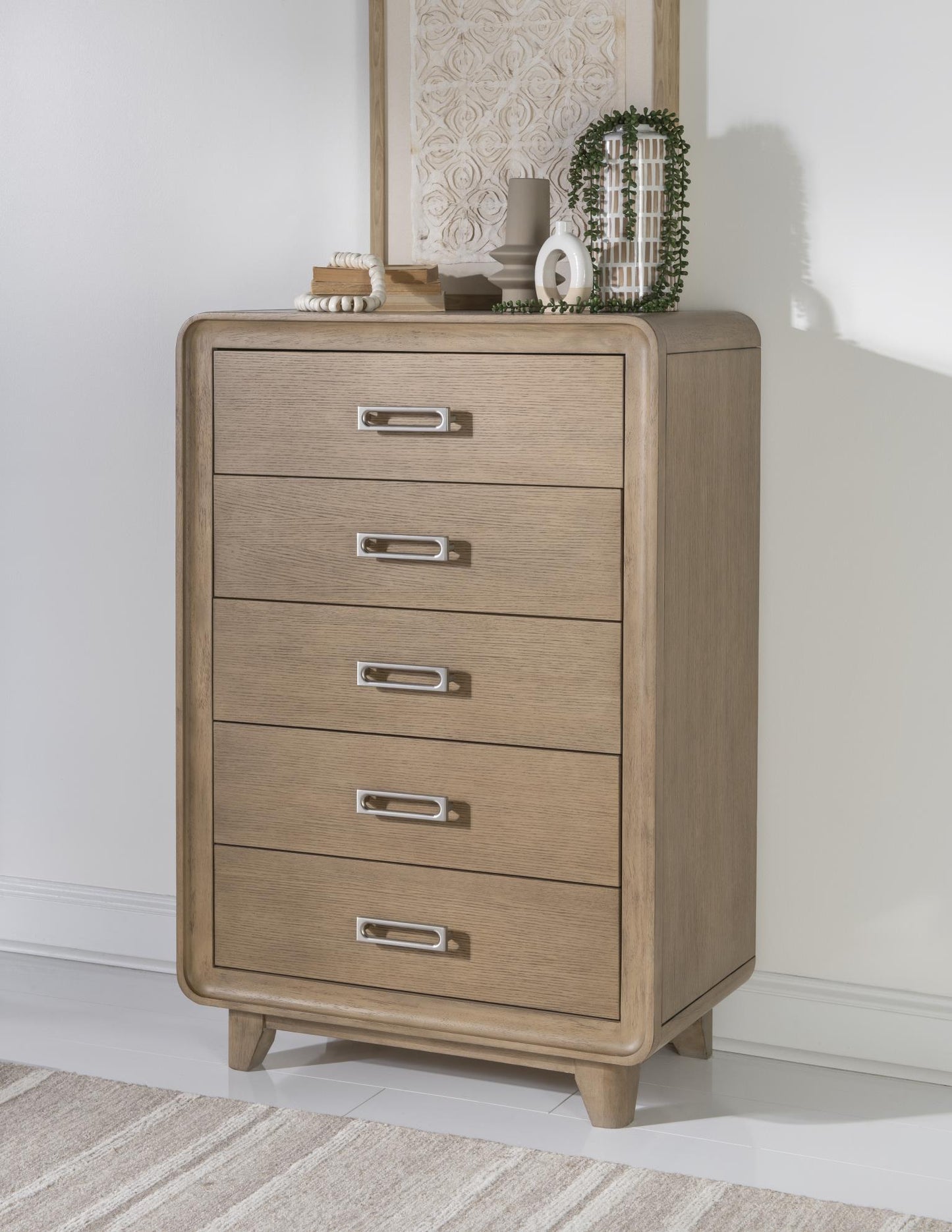 Theo - 5 Drawer Chest - Desert Oak
