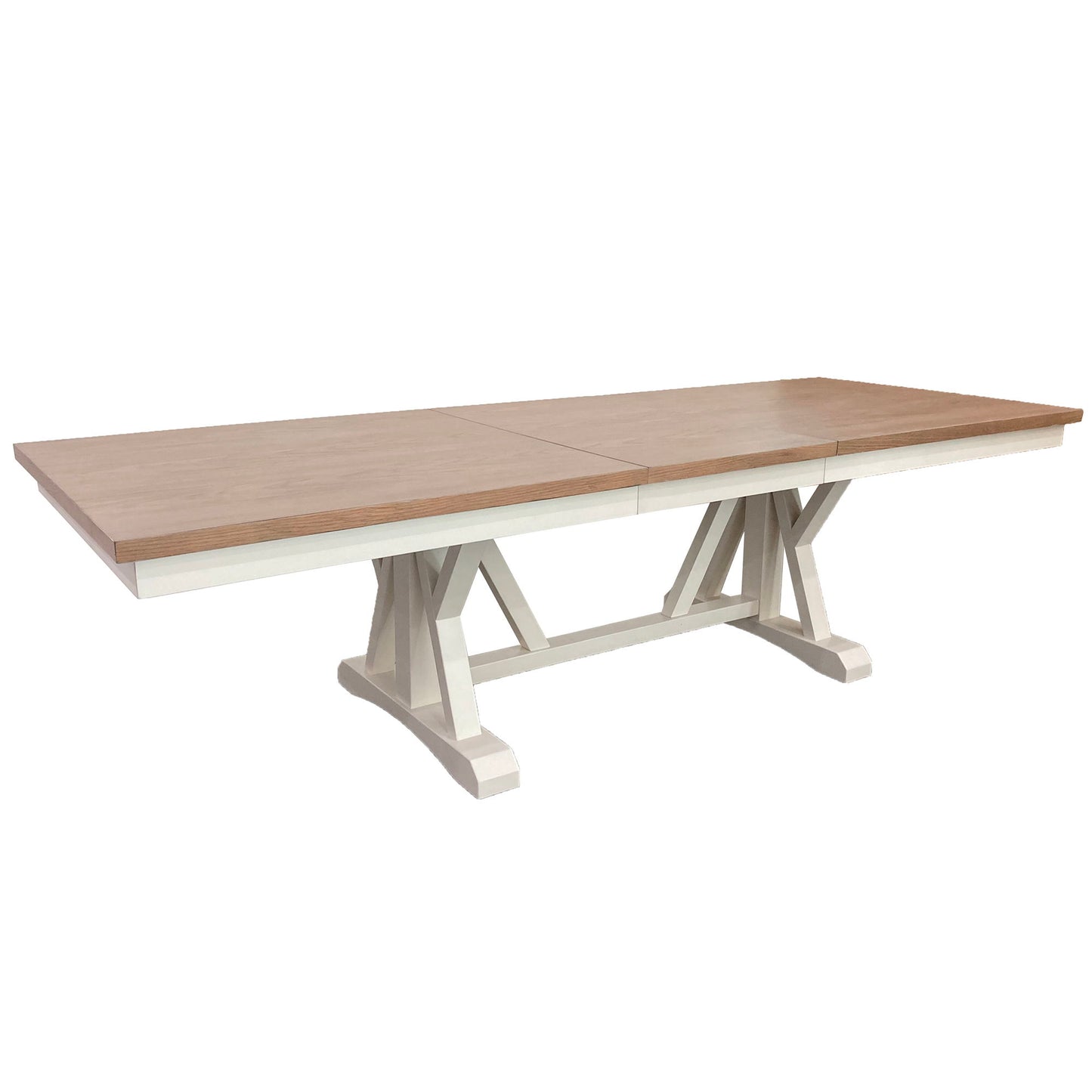 Americana Modern Dining - Trestle Dining Table With Extensions - Cotton