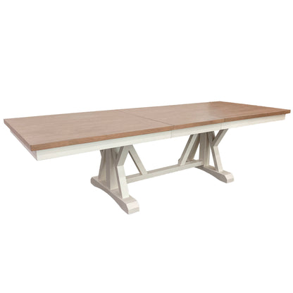 Americana Modern Dining - Trestle Dining Table With Extensions - Cotton