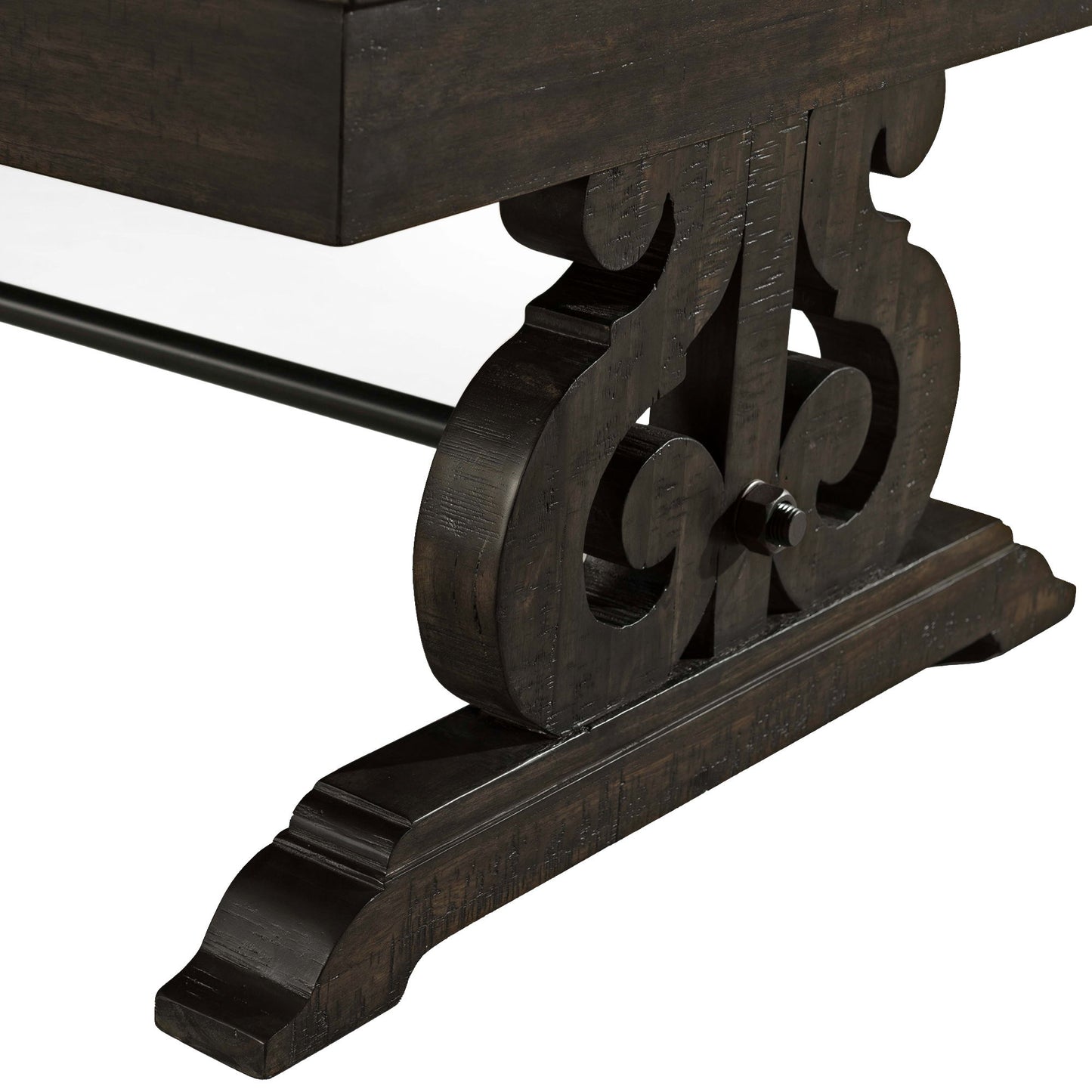 Stone - Coffee Table With PU Base - Dark Walnut