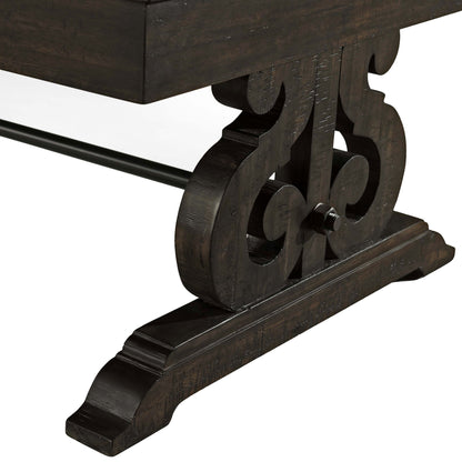Stone - Coffee Table With PU Base - Dark Walnut