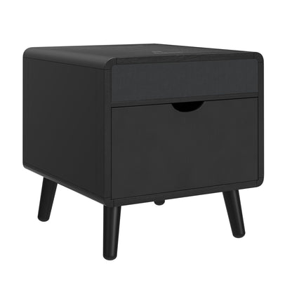Halo - Square Smart End Table - Black
