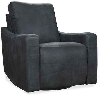 RC - Lewis Power Swivel Recliner - Black
