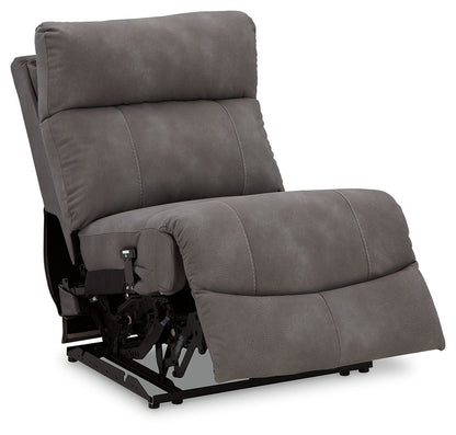 Next-Gen Durapella - Power Armless Recliner With Adj Headrest - Slate