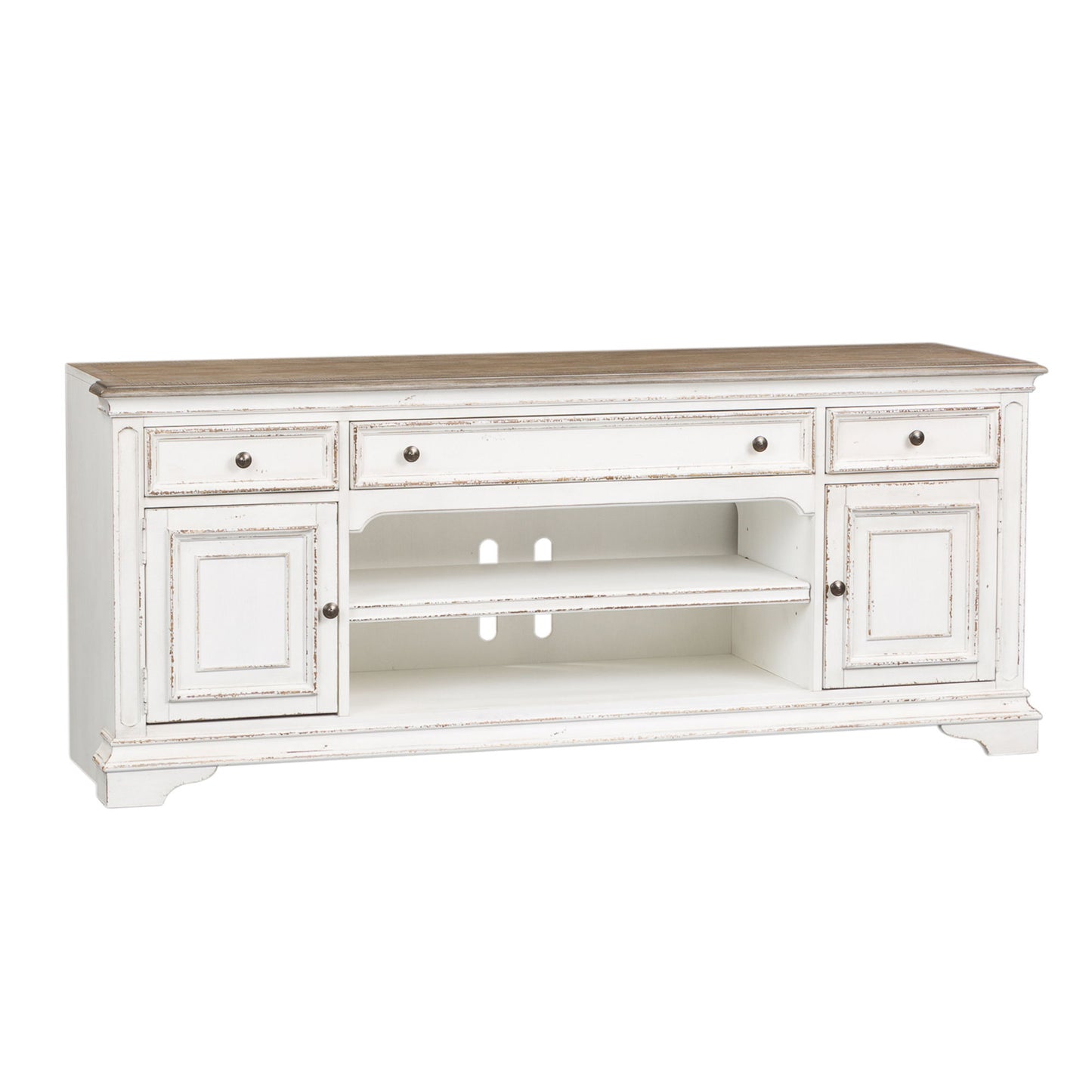 Magnolia Manor - Entertainment TV Stand - Antique White