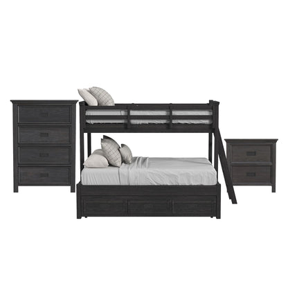 Hampton Kids - Bunk With Ladder And Trundle Bedroom Set