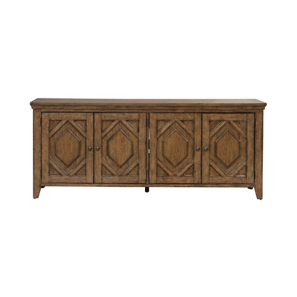 Carolina Park - 78" TV Console - Amber Brown