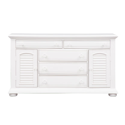 Summer House - 2 Door 5 Drawer Dresser - Oyster White