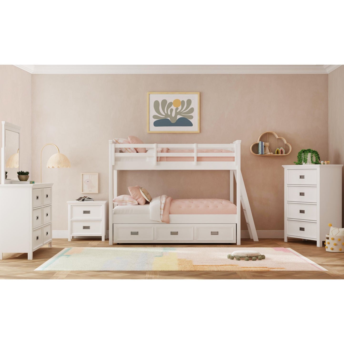 Hampton Kids - Bunk With Ladder And Trundle