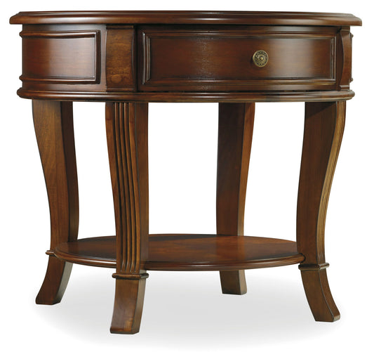 Brookhaven - Round Lamp Table - Dark Brown