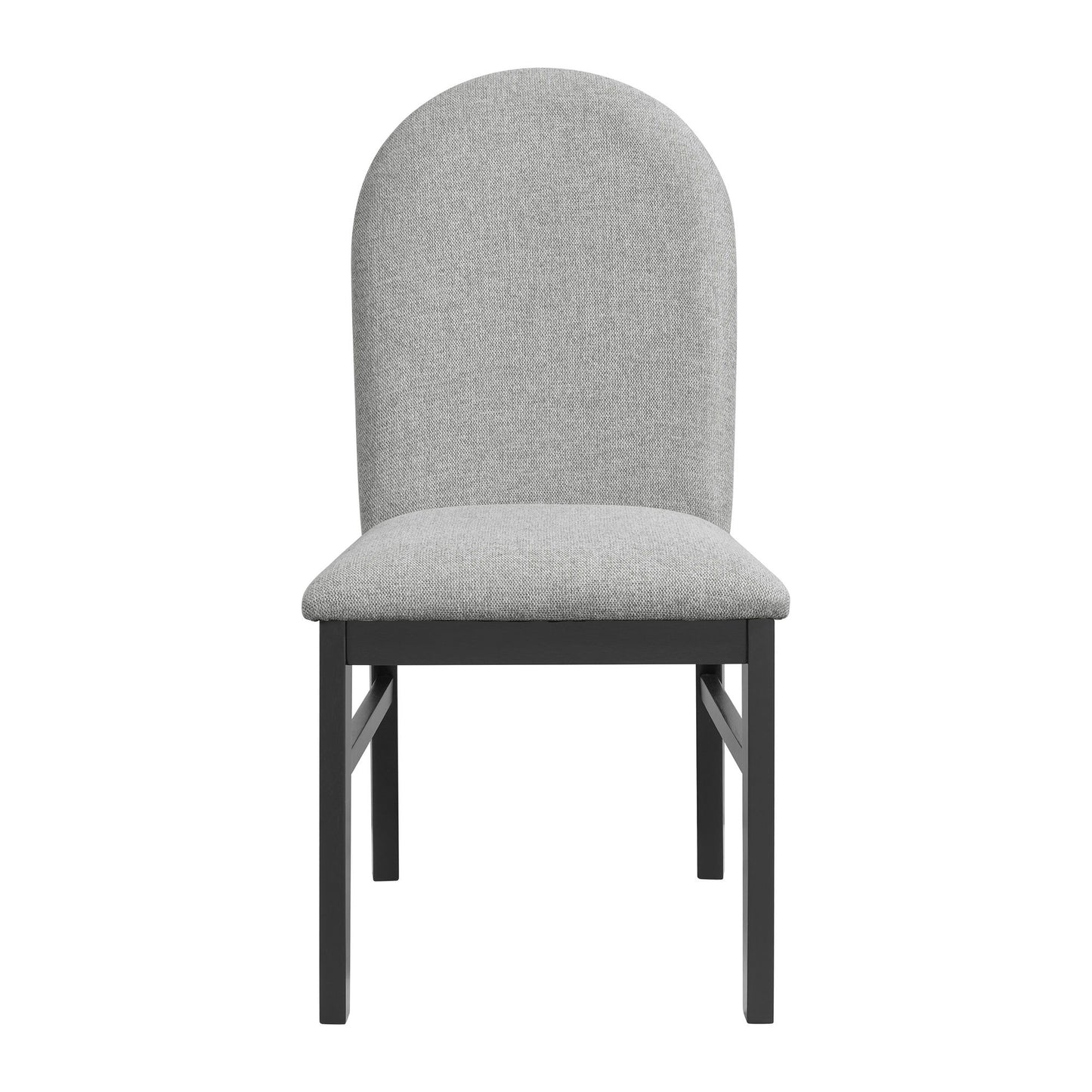 Edison - Dining Side Chair With Fabric (Set of 2) - Black And Light Gray