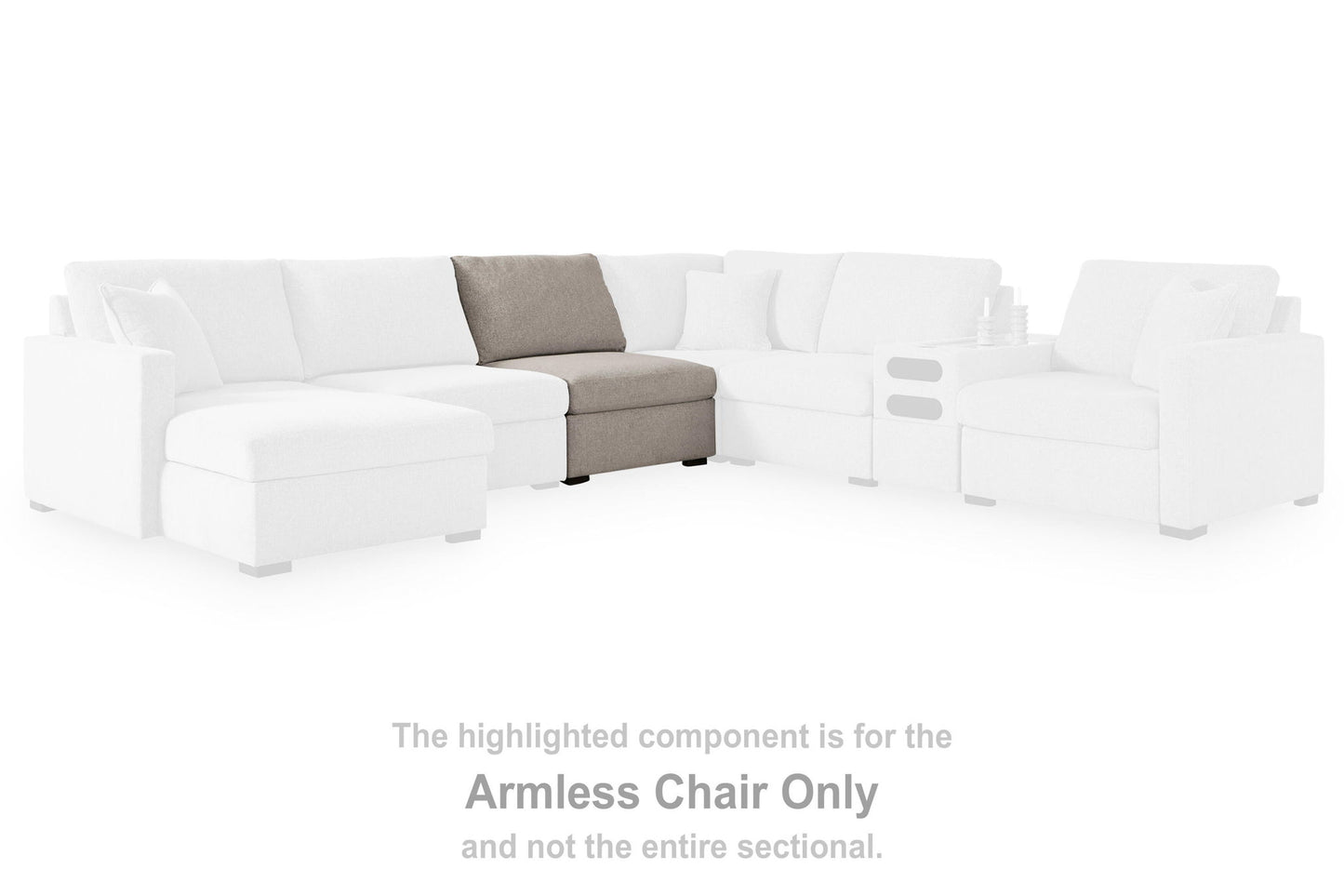 ModMax Luxe - Armless Chair - Flint