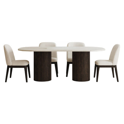 Sylvie - 5 Piece Standard Height Dining Set, Oval Table