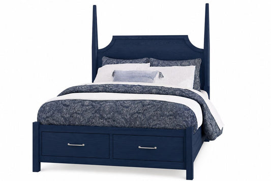 Tide & Timber - Pencil Poster Bed With Footboard Storage