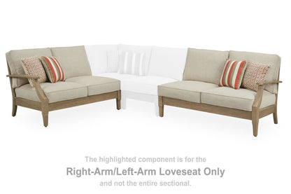 Clare View - RAF/LAF Loveseat With Cushions (Set of 2) - Beige