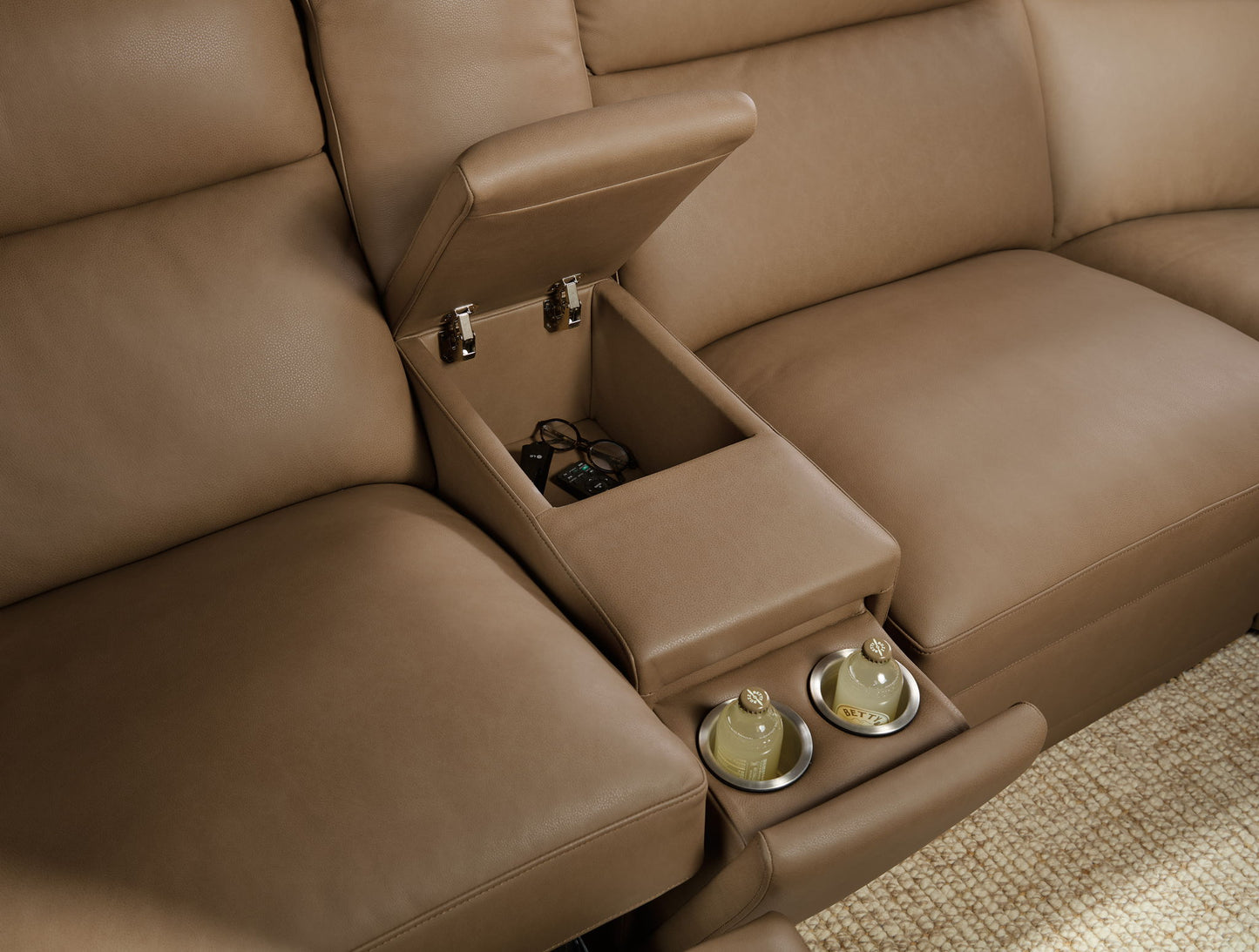 MS - Simone Six-Piece Power Reclining Sectional - Dark Brown