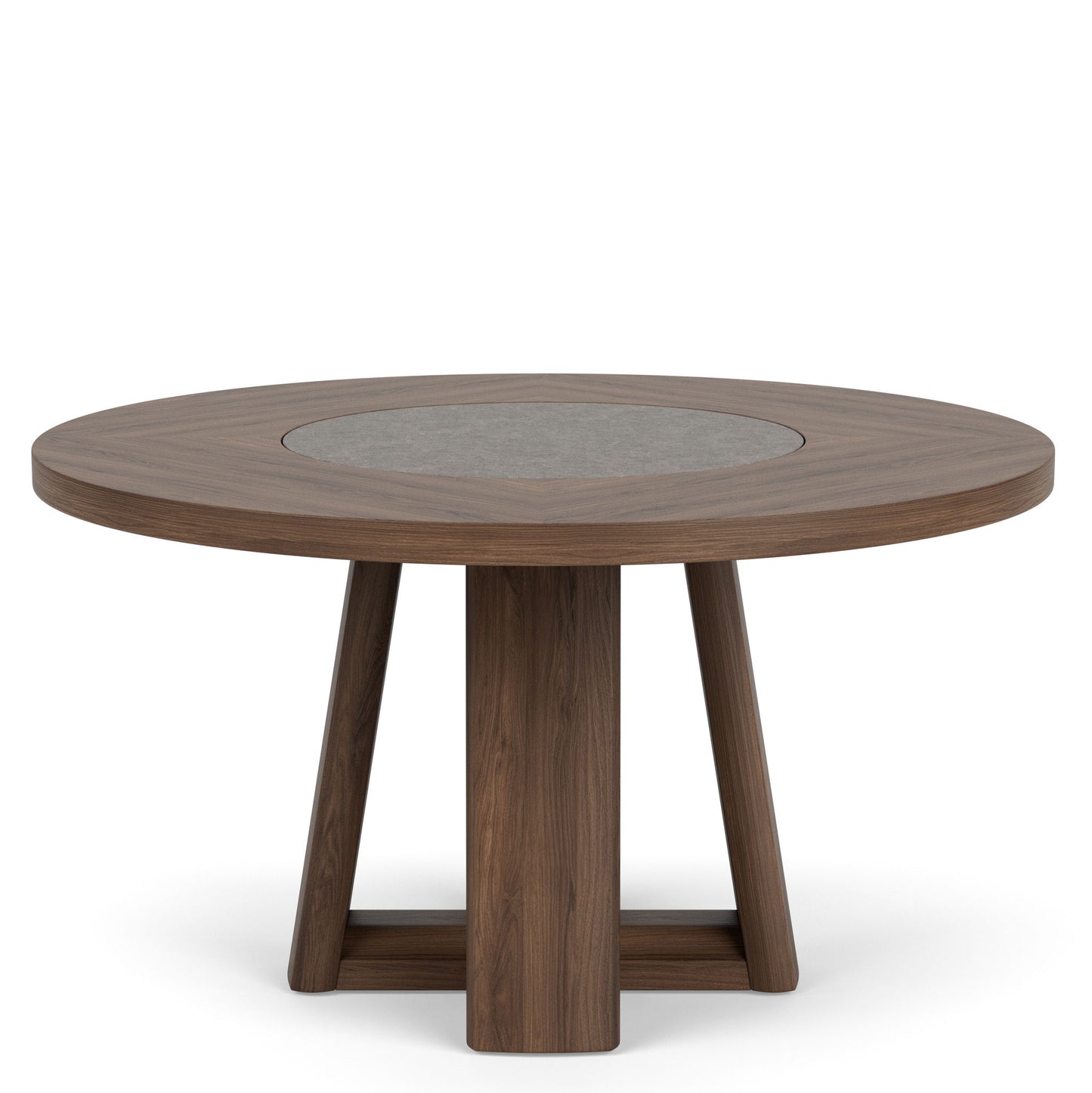 Delia - Round Dining Table - Nouveau Walnut