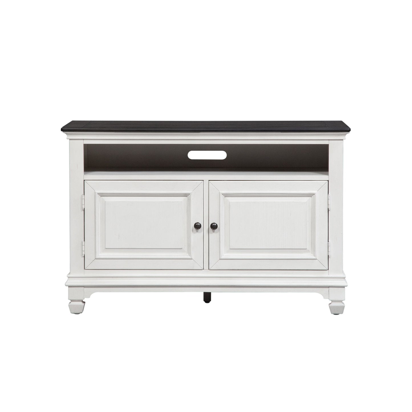 Allyson Park - 46" TV Console - Wirebrushed White / Charcoal