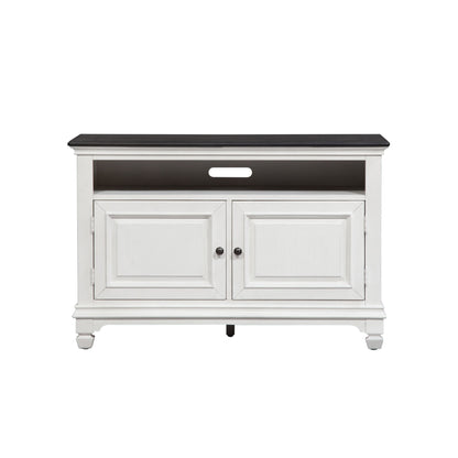 Allyson Park - 46" TV Console - Wirebrushed White / Charcoal
