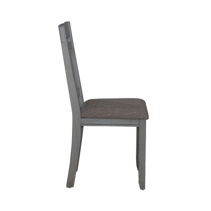 Newport - Splat Back Side Chair - Smokey Gray / Carbon Gray