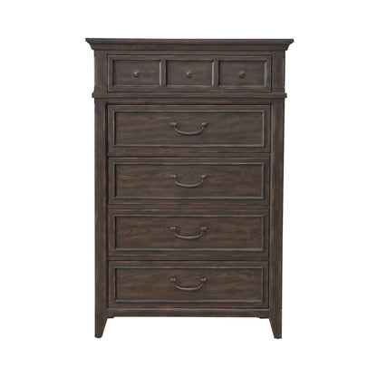 Paradise Valley - 5 Drawer Chest - Saddle Brown