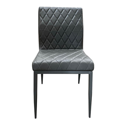 Cargo - Chair - Gray Synthetic Leather & Gunmetal