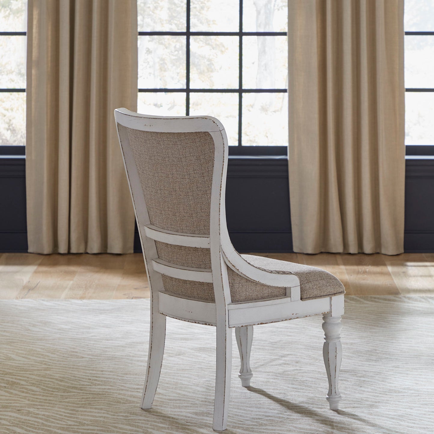 Magnolia Manor - Upholstered Wing Back Side Chair - Antique White
