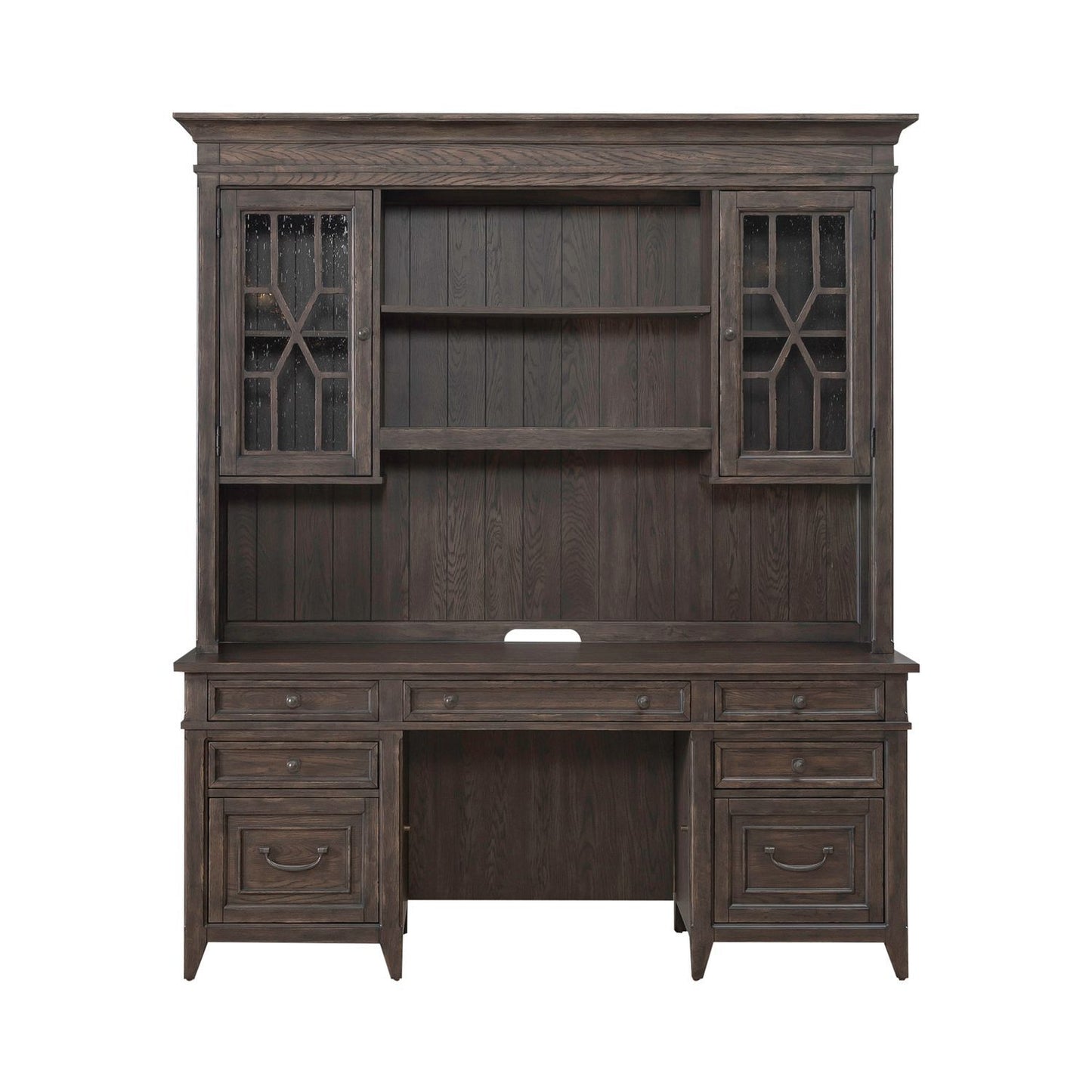 Paradise Valley - Credenza & Hutch - Saddle Brown