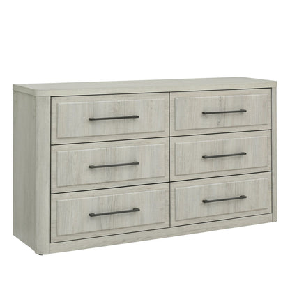 Modern Play - 6 Drawer Dresser - Natural White