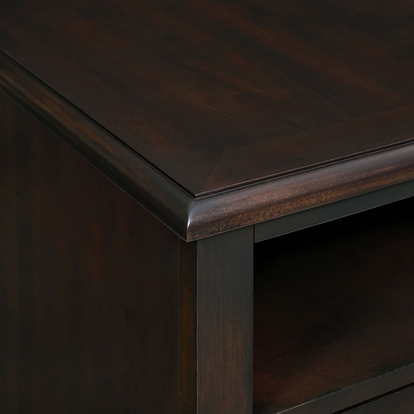 Wagner - Chairside Table With USB - Cherry