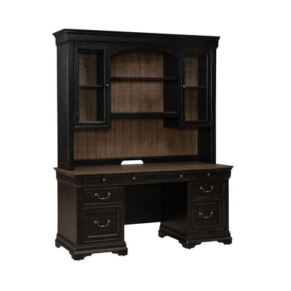 Meritage - Credenza & Hutch - Aged Charcoal