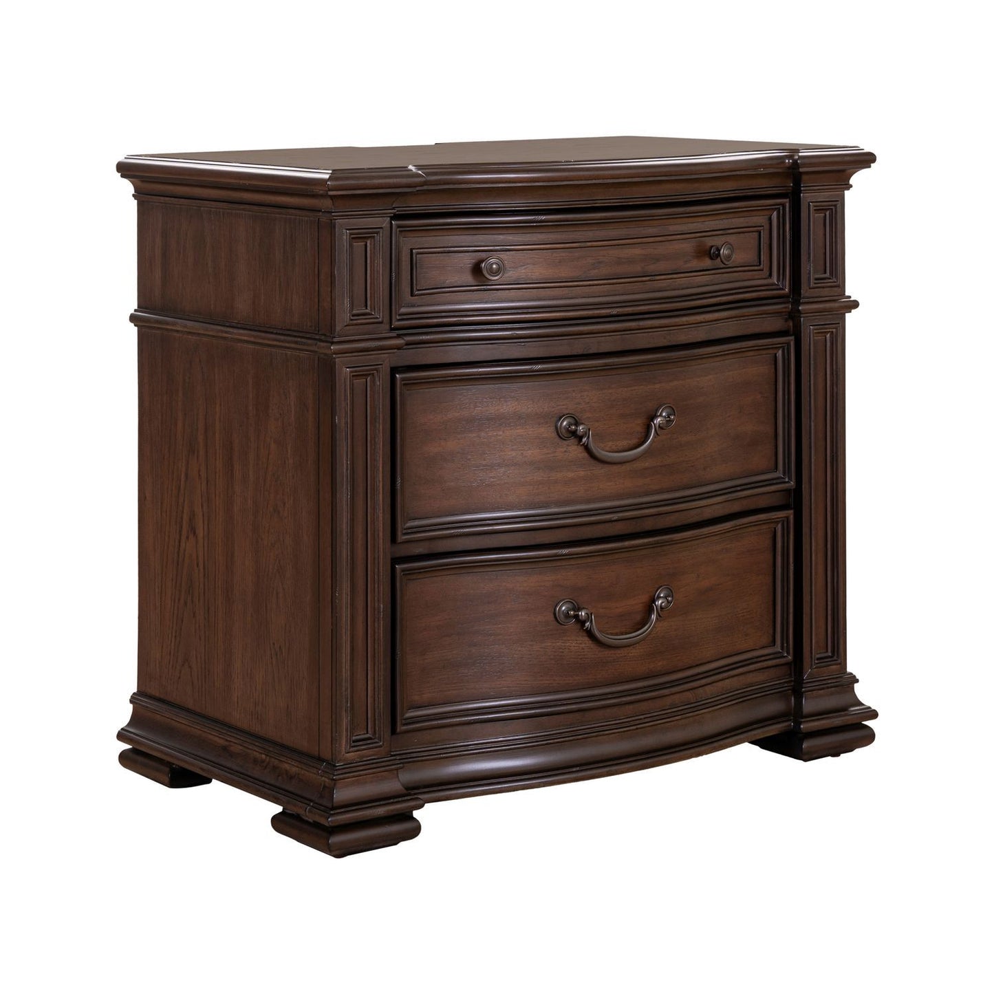 Provence Park - Bedside Chest With Charging Station - Chateau Brown